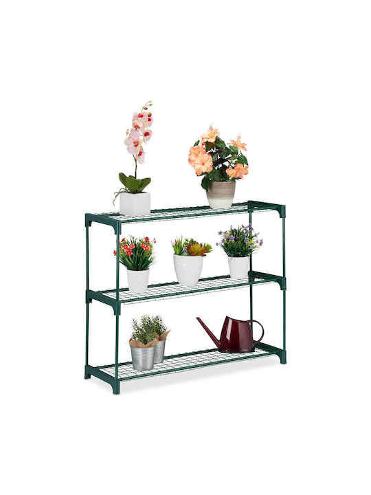 Metallisches Außenregal mit 3 Regalen Grüne 91x28,5x74,5cm 10029540