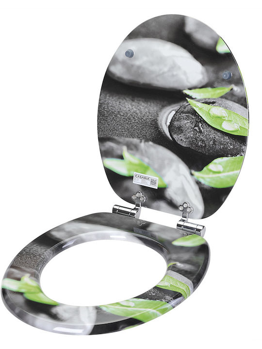 Deuba Toilettenbrille Soft-Close Hölzernes Gray