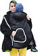 Winter Backpack Cover Black Hood Pocket