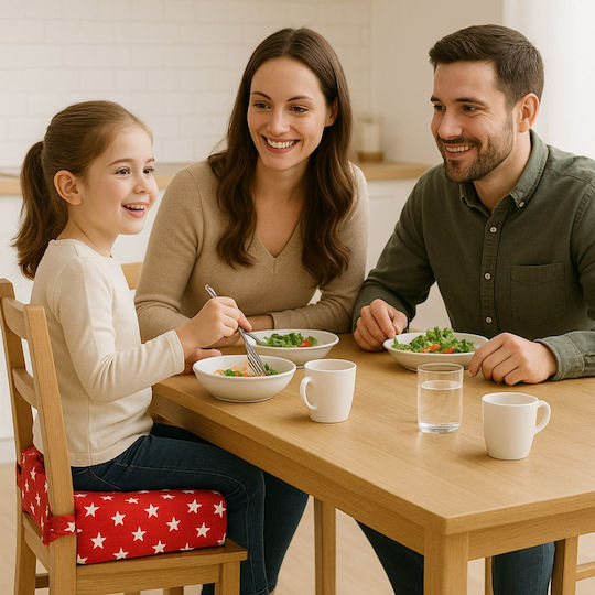 Kindersitzkissen Rote Sterne