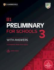 Pet Preliminary for Schools 3 Student's Book With Answers Audio Resource Bank Cambridge