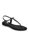 Women's Flat Sandals in Black Color