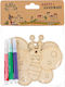 Wooden Decorative Set 2 Butterflies 10x8cm 3 Ma...