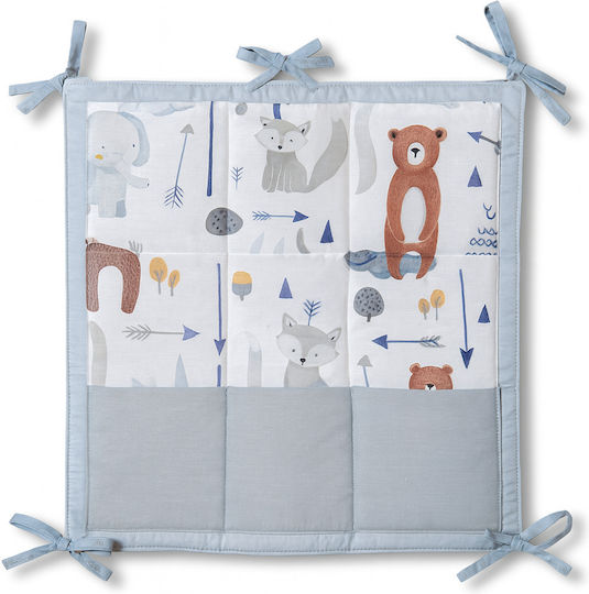 Nursery Storage Basket Crib Bumper Gray