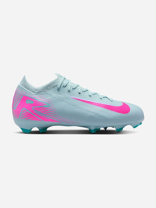 Mercurial Vapor 16 Pro FG Kids Soccer Cleats Molded Outsole Light Blue