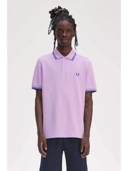 Fred Perry Fred Perry Herrenbluse Kurzarm Lila