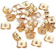 Stahl Schmetterlingsverschluss Gold 6mm 15Stk 6-30