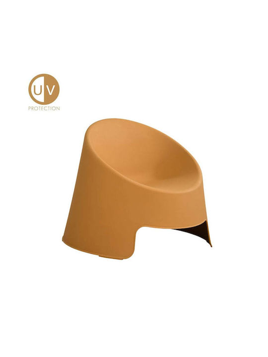 Outdoor Armchair Polypropylene Uovo Mustard 84x79x70cm
