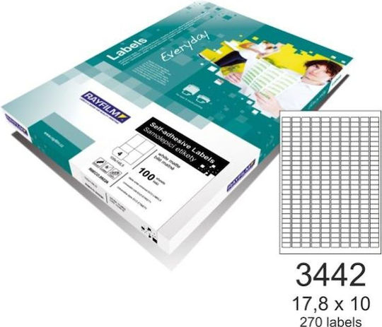 Rayfilm Self-Adhesive Rectangular A4 Labels 17.8x10mm