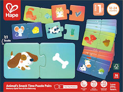 Дървено Детски Пъзел Животни Snack Time за 1+ Години 36бр Hape