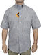 Short-sleeved Cotton Shirt Checked Elephant