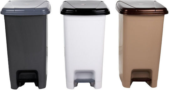 Klikareto Coș De Gunoi Din Plastic Cu Pedală Gri 25lt