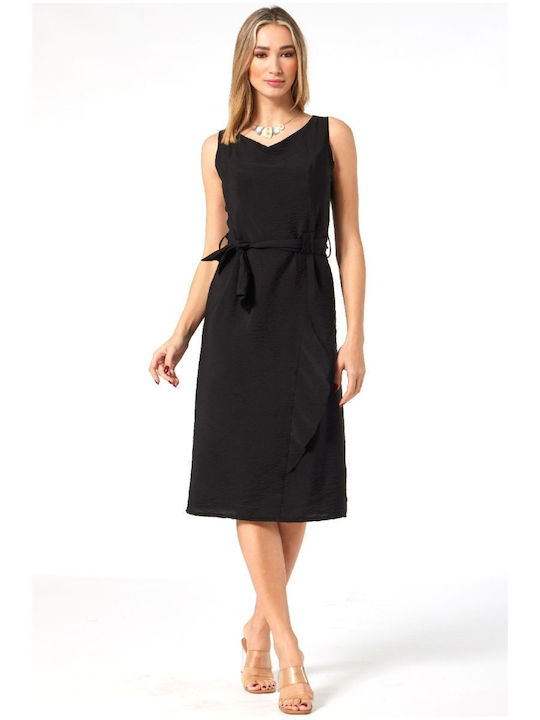 Anna Raxevsky Sommer Midi Damenkleid Schwarz