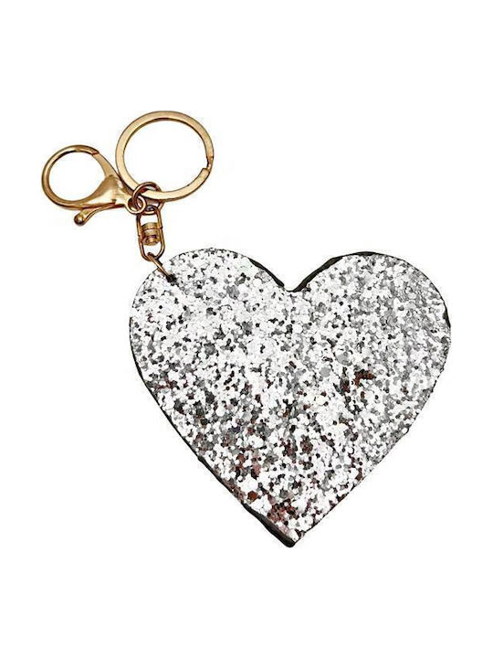 Heart Sparkle Keychain 22-10 Silver