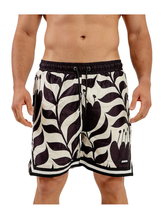 Men's Swimwear Shorts Black - White