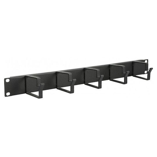 Organizator de cabluri Mirsan Mr.okp1u19.01 1u 19" 5 cleme dulapuri Soho negru