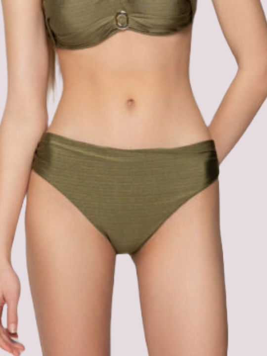 Luna Slip Bikini Verde Irizat