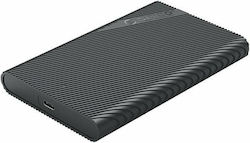 Orico 2521c3-bk 2,5" 6,35 cm HDD SSD Gehäuse USB 3.1 Typ-C SATA III Schwarz