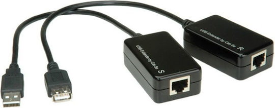 Roline Мрежов Адаптер 12.99.1121 От Usb Type A M До Rj-45 Cat5 Utp F Черен