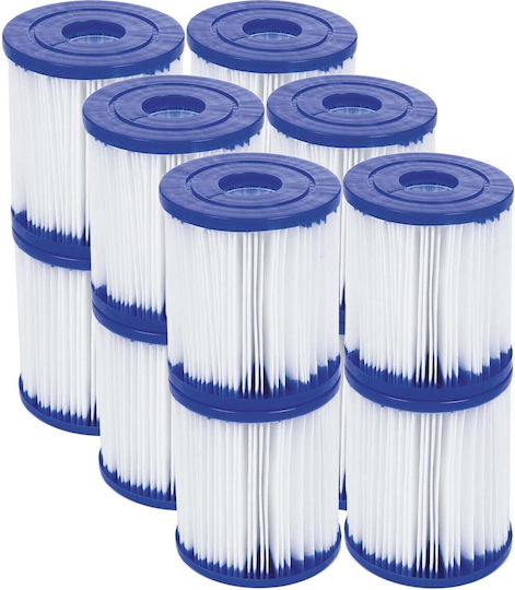 Set 12 Water Filters Bestway Plastic White Blue