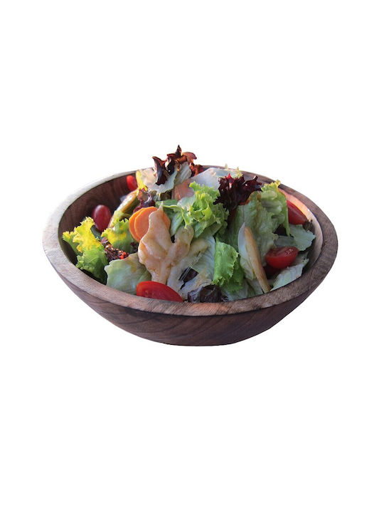 Nakaro Wood Wooden Salad Bowl Brown 20x20x8cm