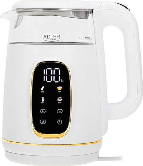 Adler Kettle 1.7lt 1850W White-Gold