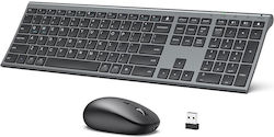 iClever IC-DK03 Fără fir - Set cu Mouse Engleză US iClever IC-DK03 Fără fir - Set cu Mouse Engleză US