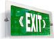 Σήμανση 15x30cm ''exit '' Πράσινο Πάχος 5mm Aκρυλικό Plexiglass 479455
