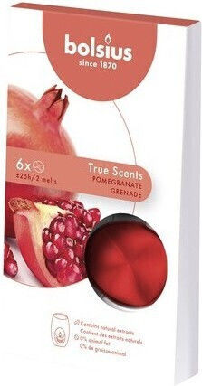Bolsius Fragrance Wax Melt True Scents with Fragrance Pomegranate 6pcs 106gr