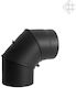 Corner 90° Black Steel Chimney Pipe Diameter 130