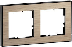 2-Gang Frame Natural Wood Seano 765292 Legrand ...