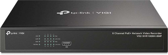 TP-LINK Записващо устройство NVR с Резолюция 4K VIGINVR1008H-8MP