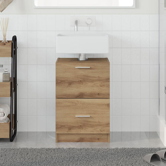 vidaXL Blat cu Lavoar L40xW37xH59cm Walnut