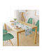 Runner Stain Resistant Leaves 462 White-green 40x180cm