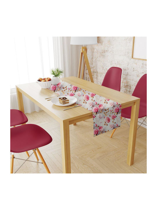 Ράνερ Αλέκιαστο Roses 465 Grey-pink 40x180εκ.