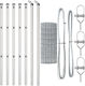 vidaXL Wire Fencing Galvanized Set Gray 0.4x25m