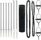 vidaXL Drahtzaun Stacheldraht Verzinktes Set Graues 1,2x10m