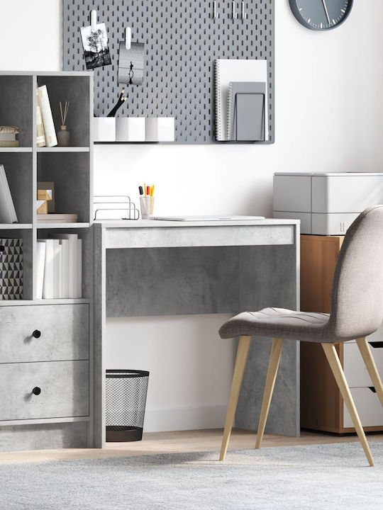 Desk Wooden Grey Concrete 80x40x76cm