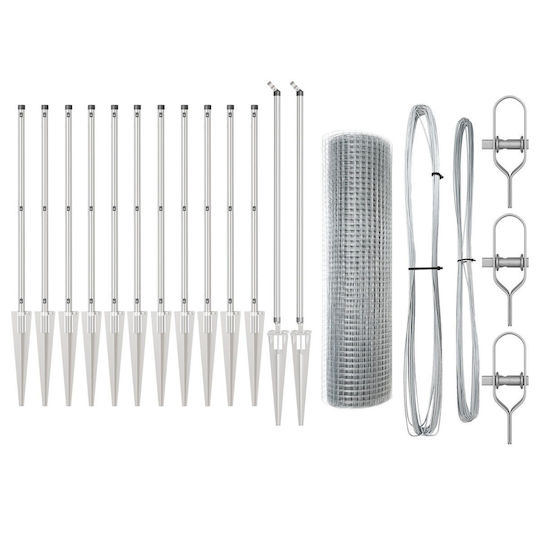 vidaXL Garden Fence Wire Steel 50 cm Silver
