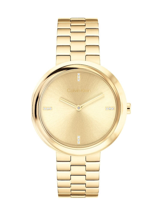 Calvin Klein Women's Watch with Gold Metal Bracelet