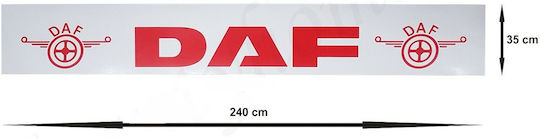 Apărătoare noroi Daf 240 cm x 35 cm alb cu logo roșu