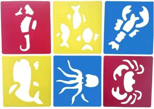 Παιδιά Diy Σχεδίαση Stencil Πολύχρωμο Κοίλο Πίνακα Αντιγραφής H-14