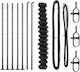 vidaXL Wire Fencing Galvanized Set Gray