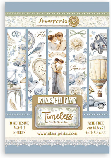 Αυτοκόλλητα Washi Pad A5 8 Φύλλα Timeless