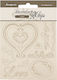 Chipboard Stamperia 14x14cm Timeless Hearts