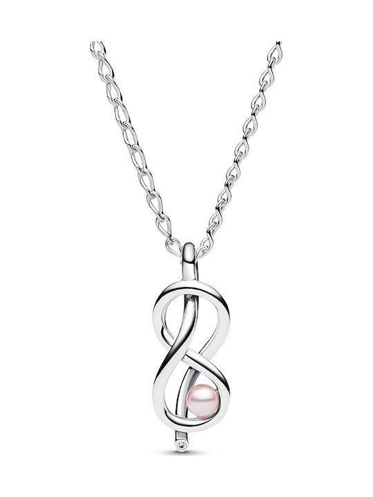 Pandora Necklace Infinity from Pink Gold Plated Silver