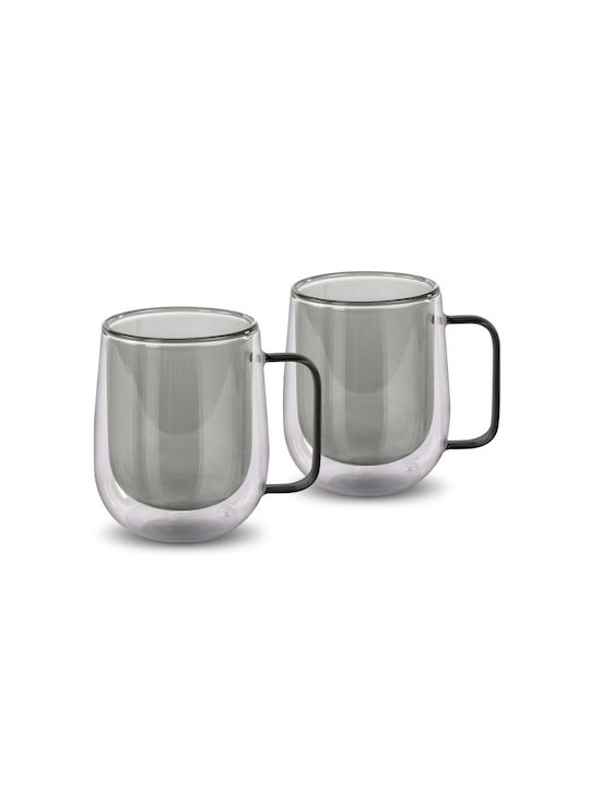 Lamart Set of Glasses made of Glass in Black Color 250ml 2pcs