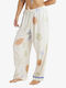 Sun Symbol Women's High-waisted Fabric Trousers with Elastic Relaxed Fit MULTI