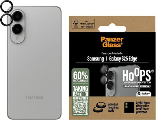 PanzerGlass Hoops Camera Protection Membrane Black for the Samsung Galaxy S25 Edge PG48080