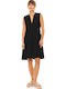 Pink Label Damen Kaftan Strand Schwarz